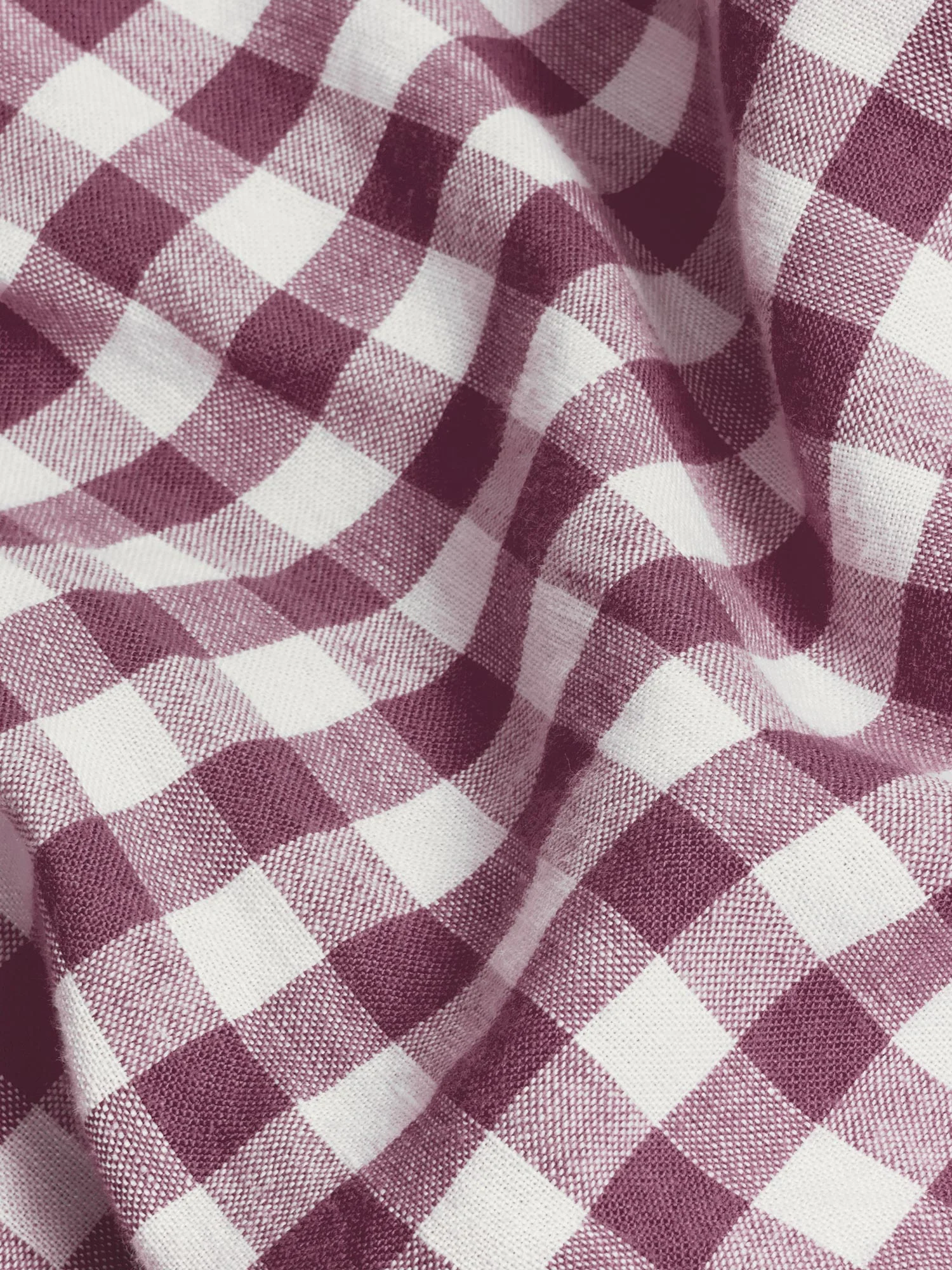 Berry Gingham 100% Linen Pillowcases (Pair) - Image 3