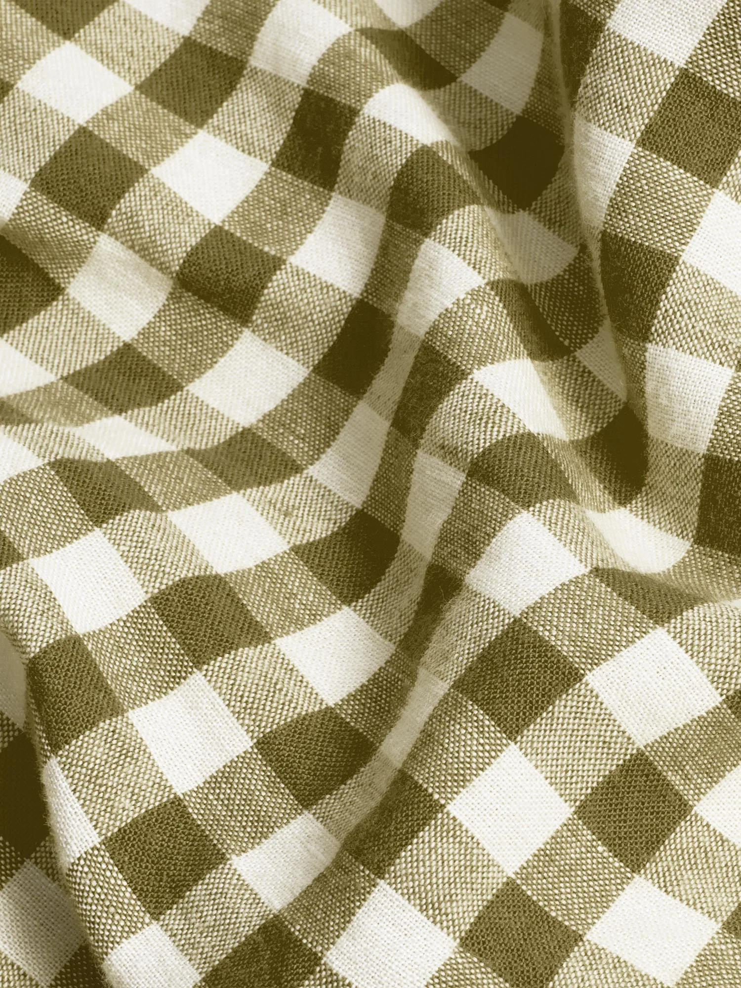 Botanical Green Gingham 100% Linen Pillowcases (Pair) - Image 3