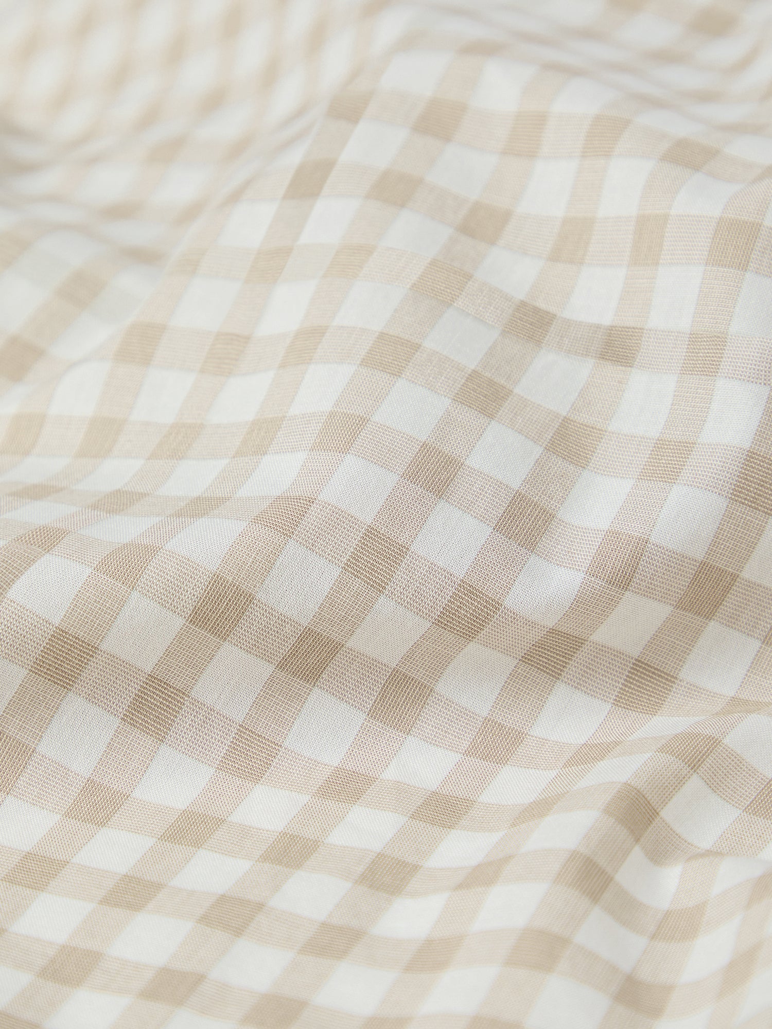 Café au Lait Gingham Washed Cotton Pillowcases (Pair) - Image 3