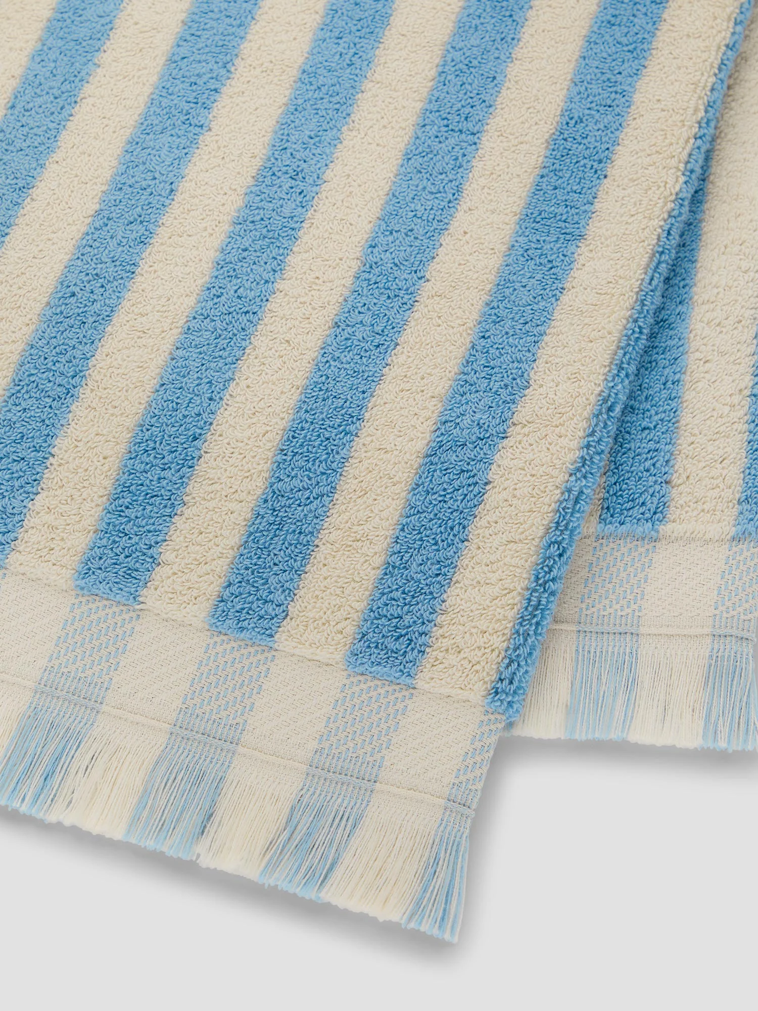 Coastal Blue Pembroke Stripe Cotton Towels - Image 4
