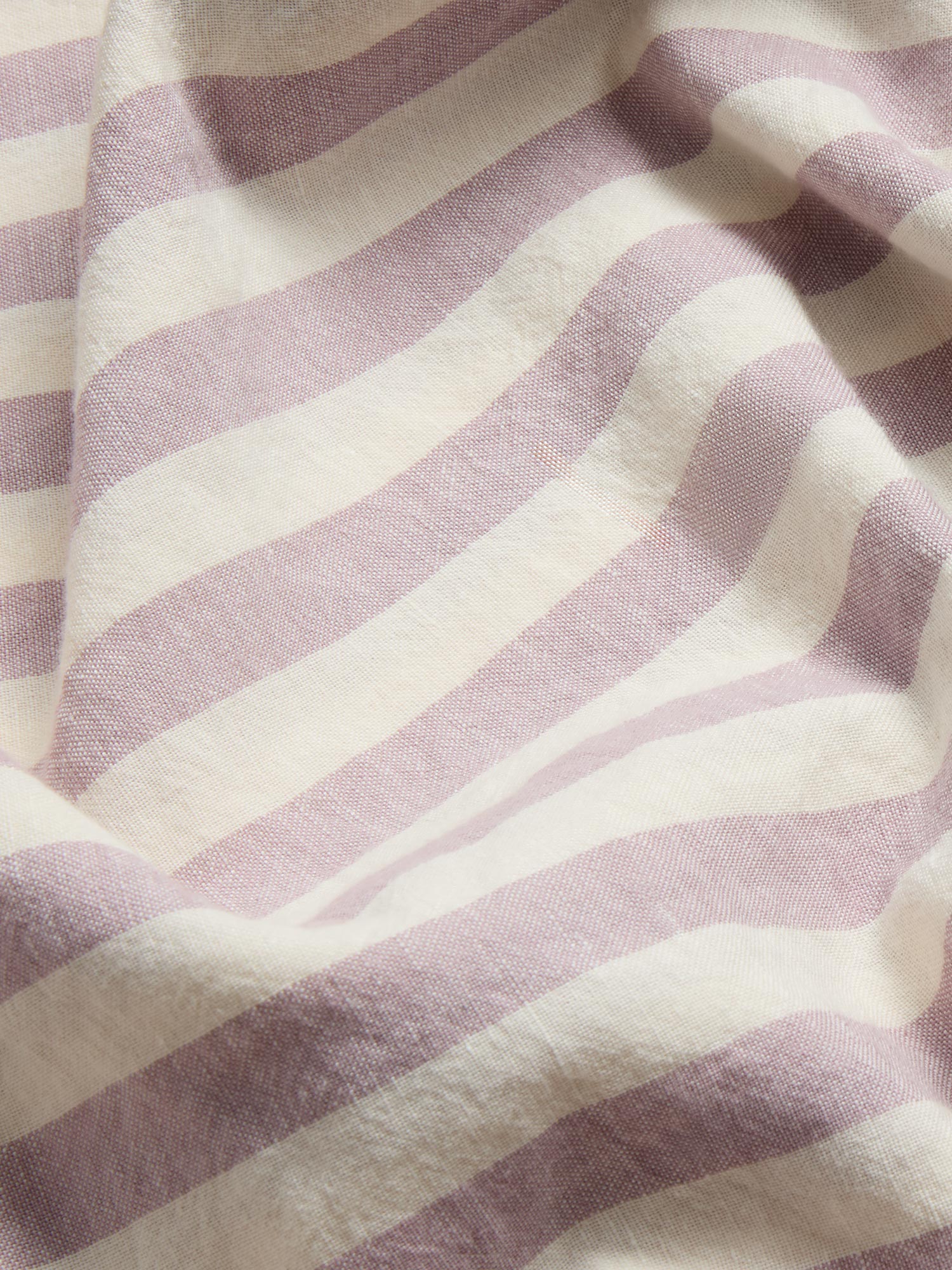 Elderberry Pembroke Stripe Linen Blend Duvet Cover - Image 4