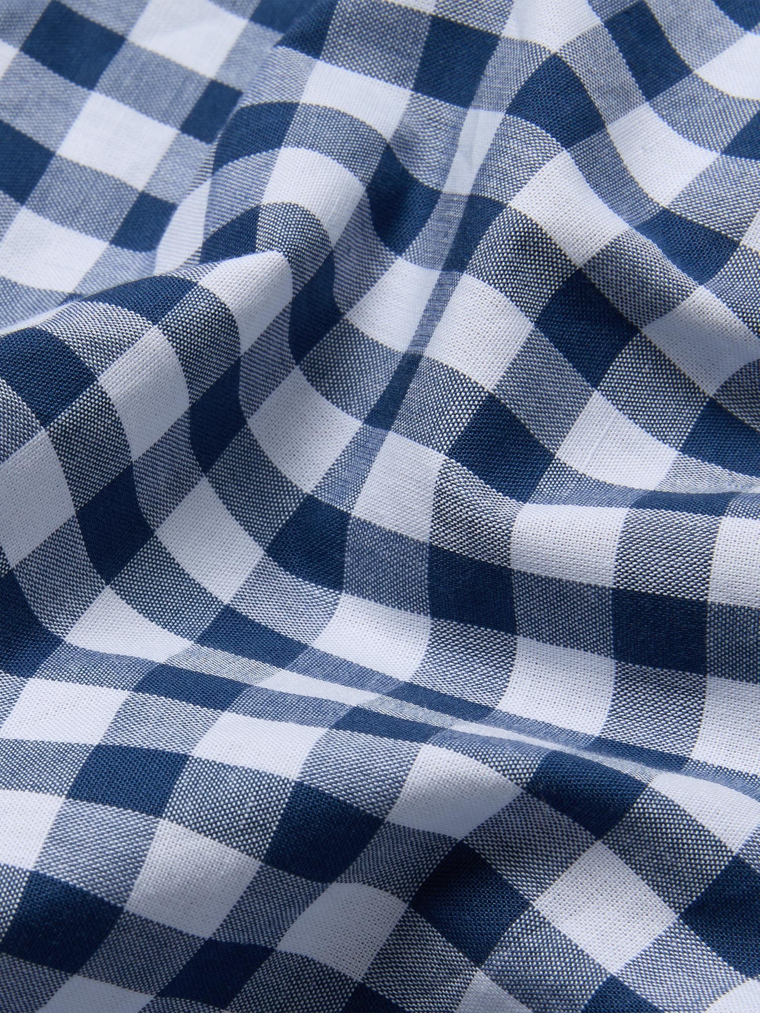 Indigo Small Gingham Cotton Pillowcases (Pair) - Image 3