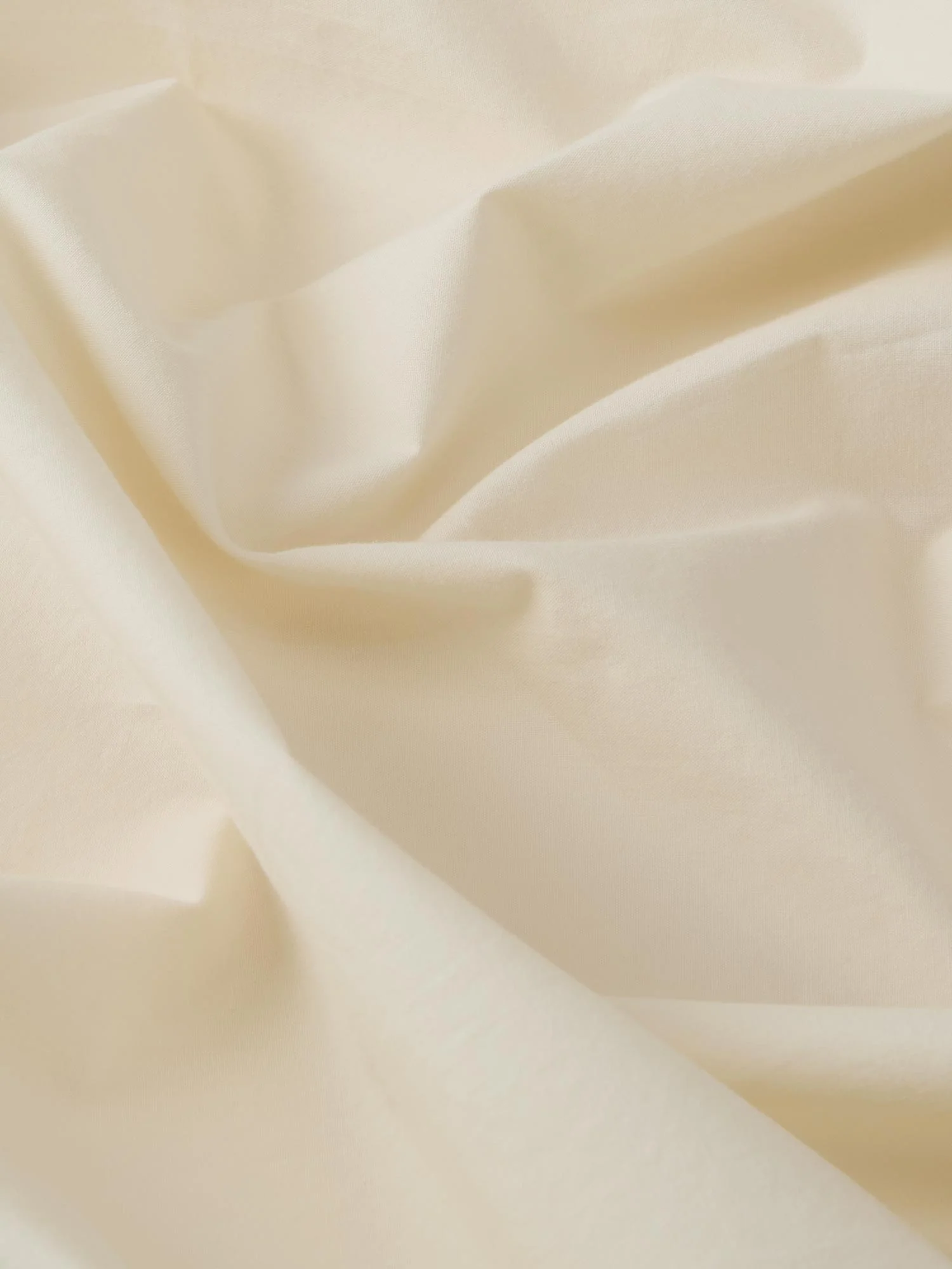 Mindful Cream Washed Cotton Percale Flat Sheet - Image 3