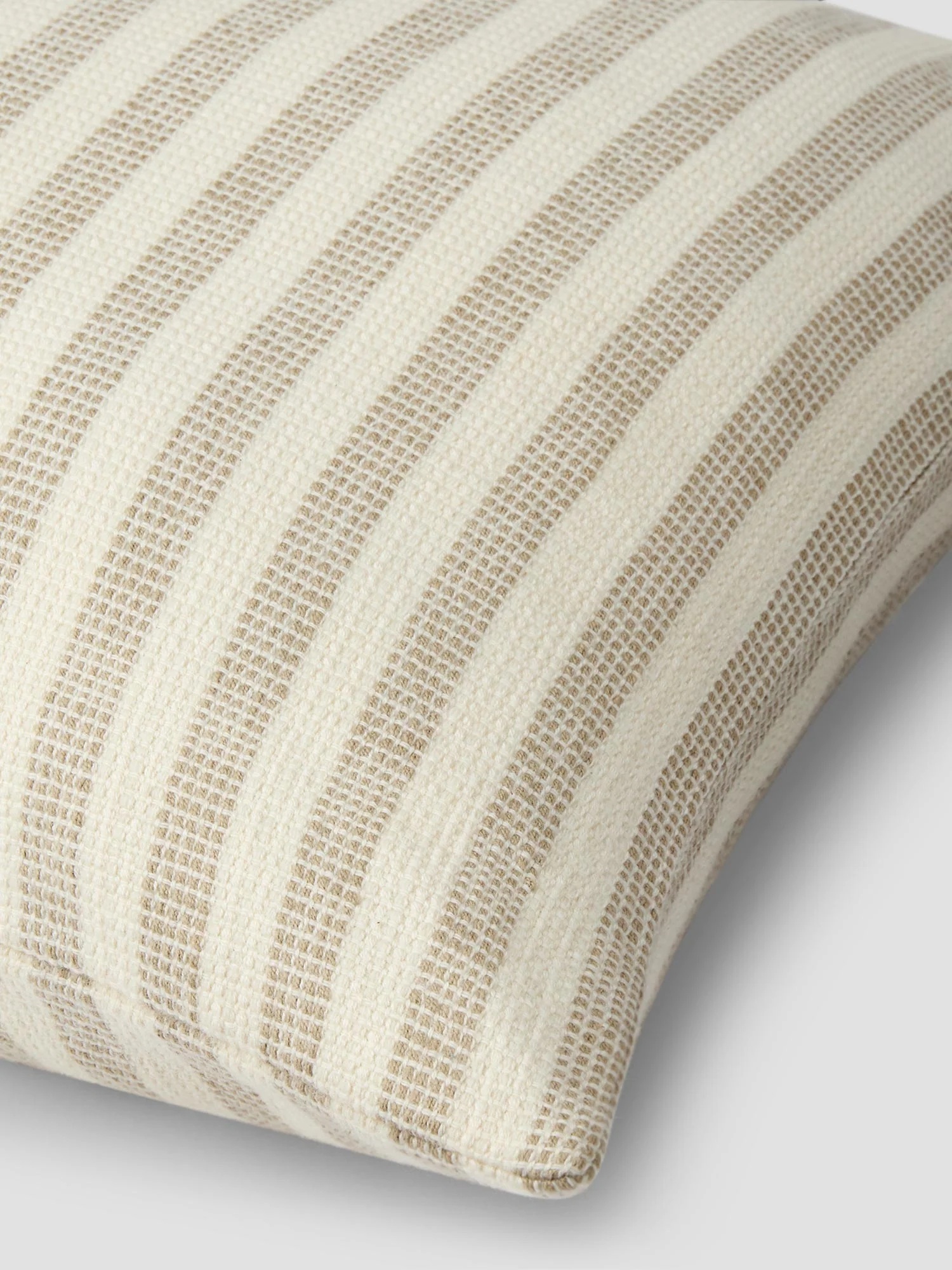 Oatmeal Pembroke Stripe Wool Cushion Cover - Image 4