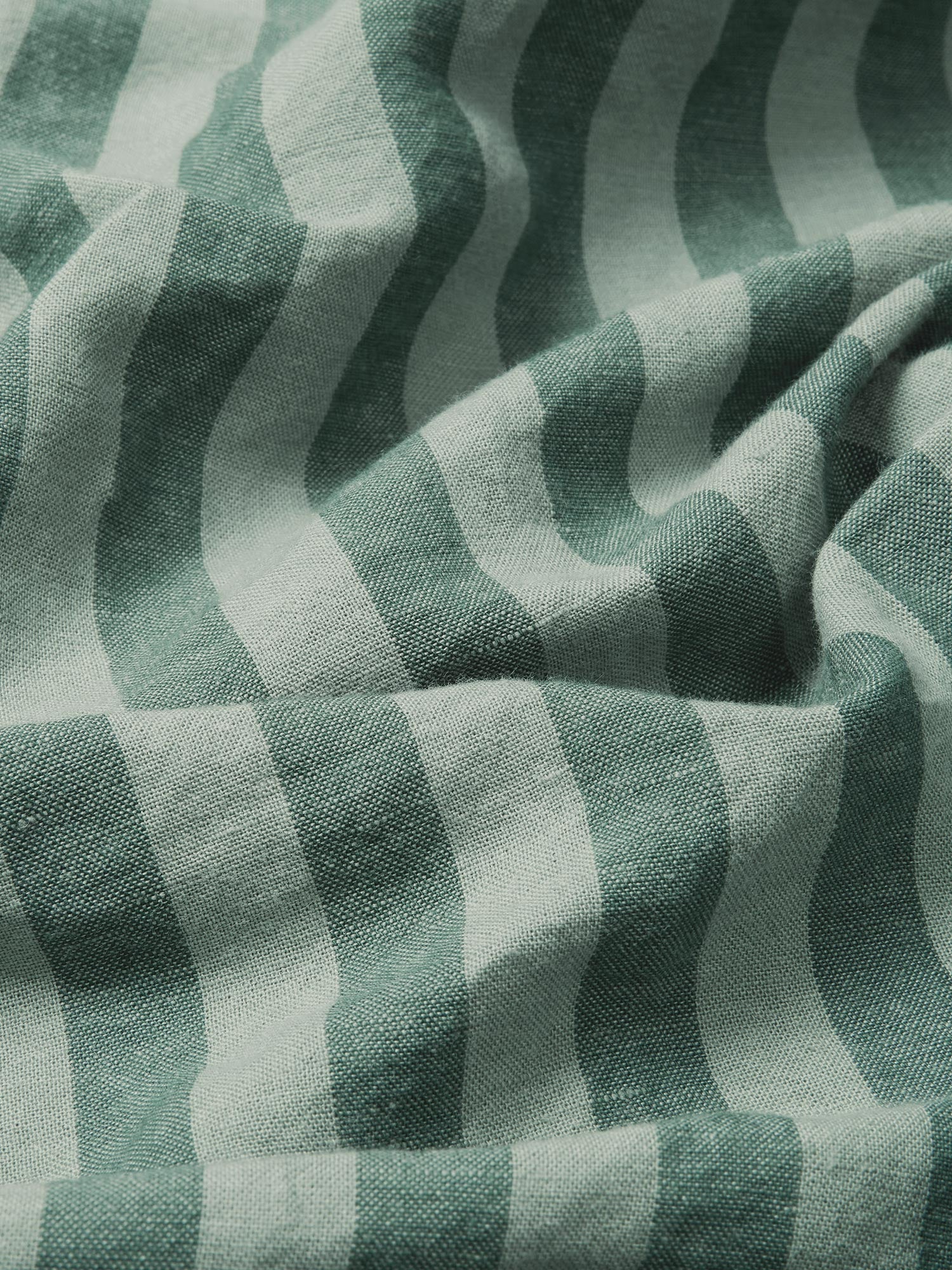 Pine Green Pembroke Stripe 100% Linen Pillowcases (Pair) - Image 3