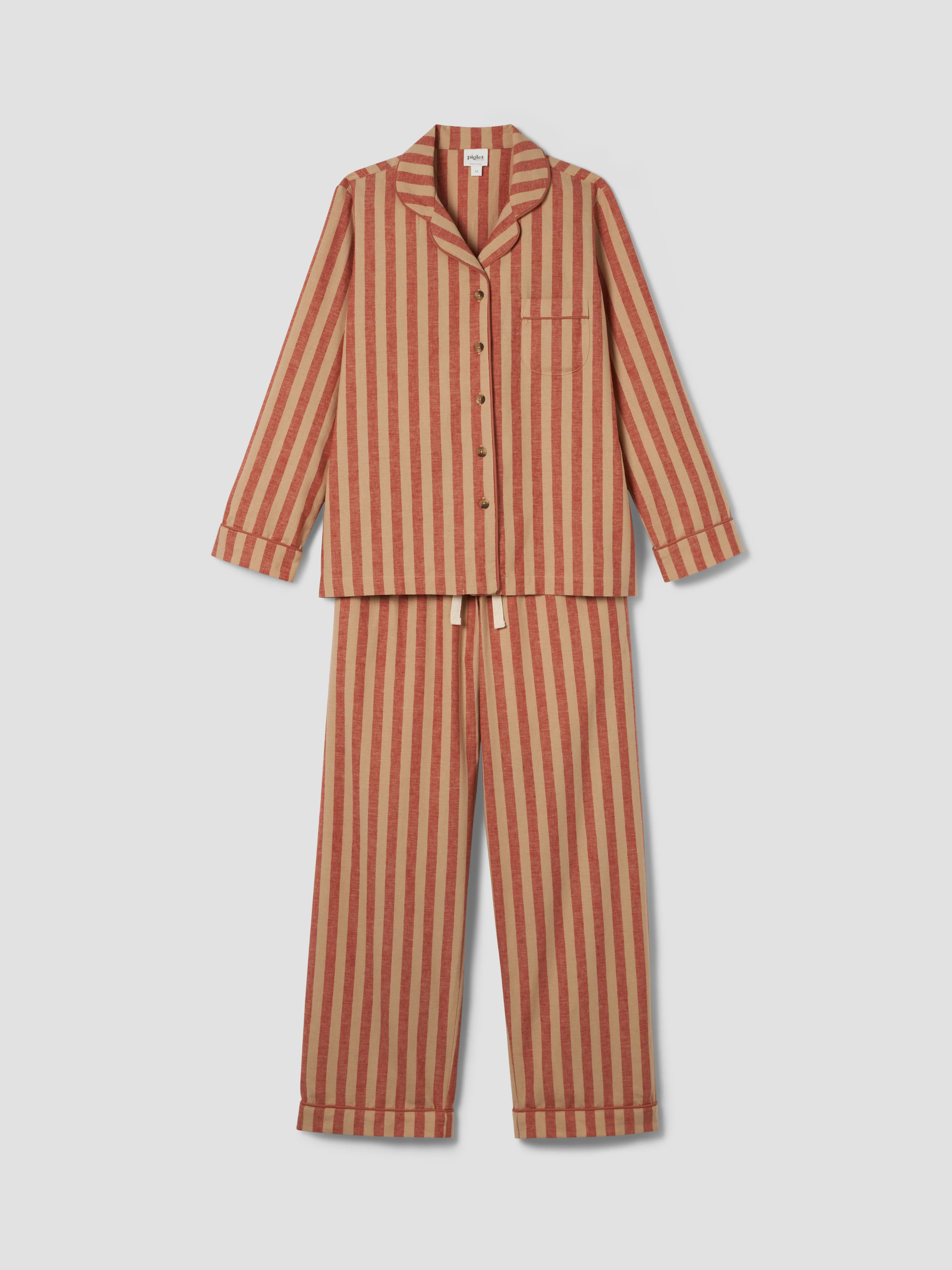 Sandstone Red Pembroke Stripe Linen Blend Trouser Set - Image 4
