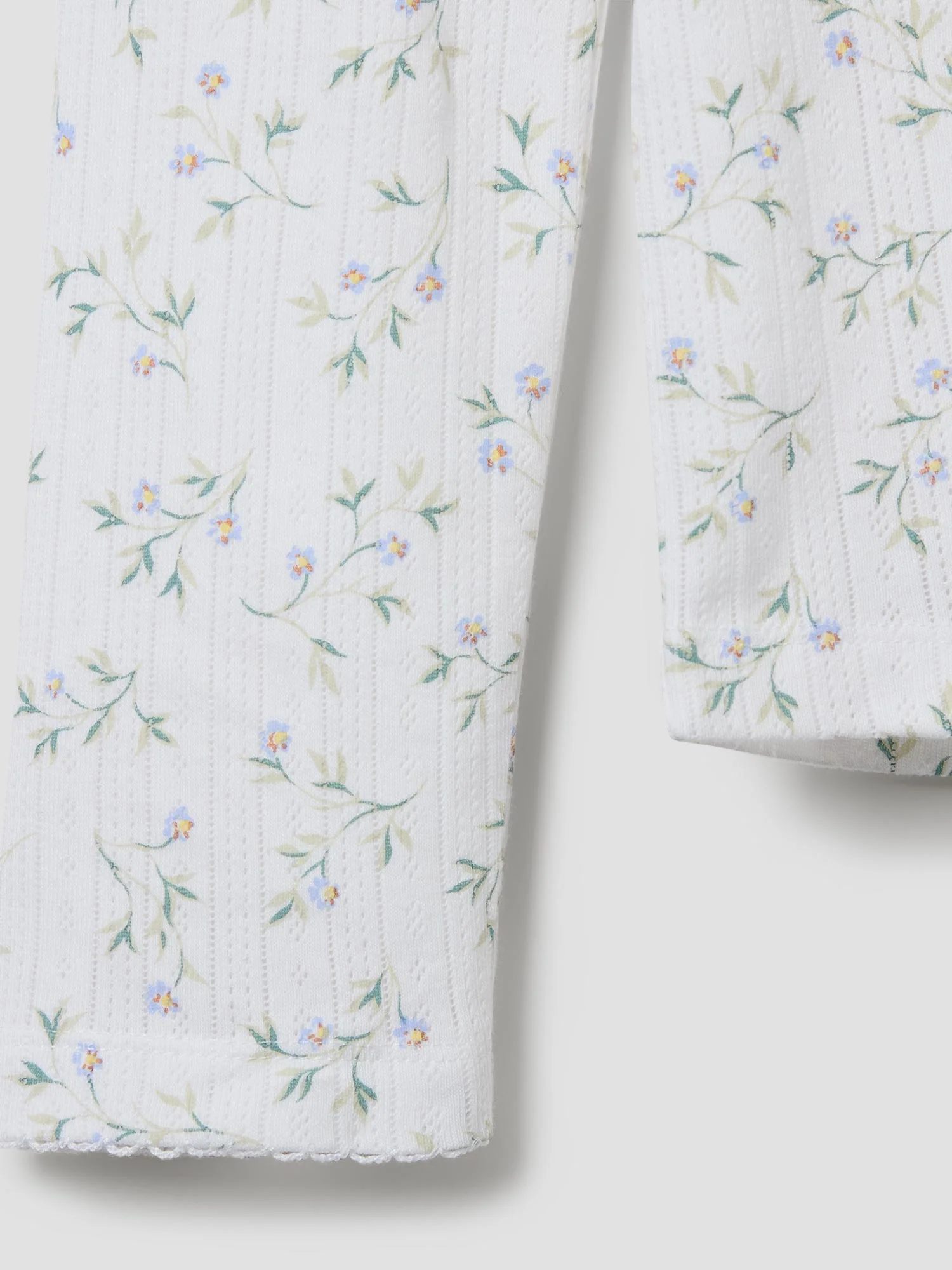 Spring Sprig Pointelle Long Sleeve Top - Image 5