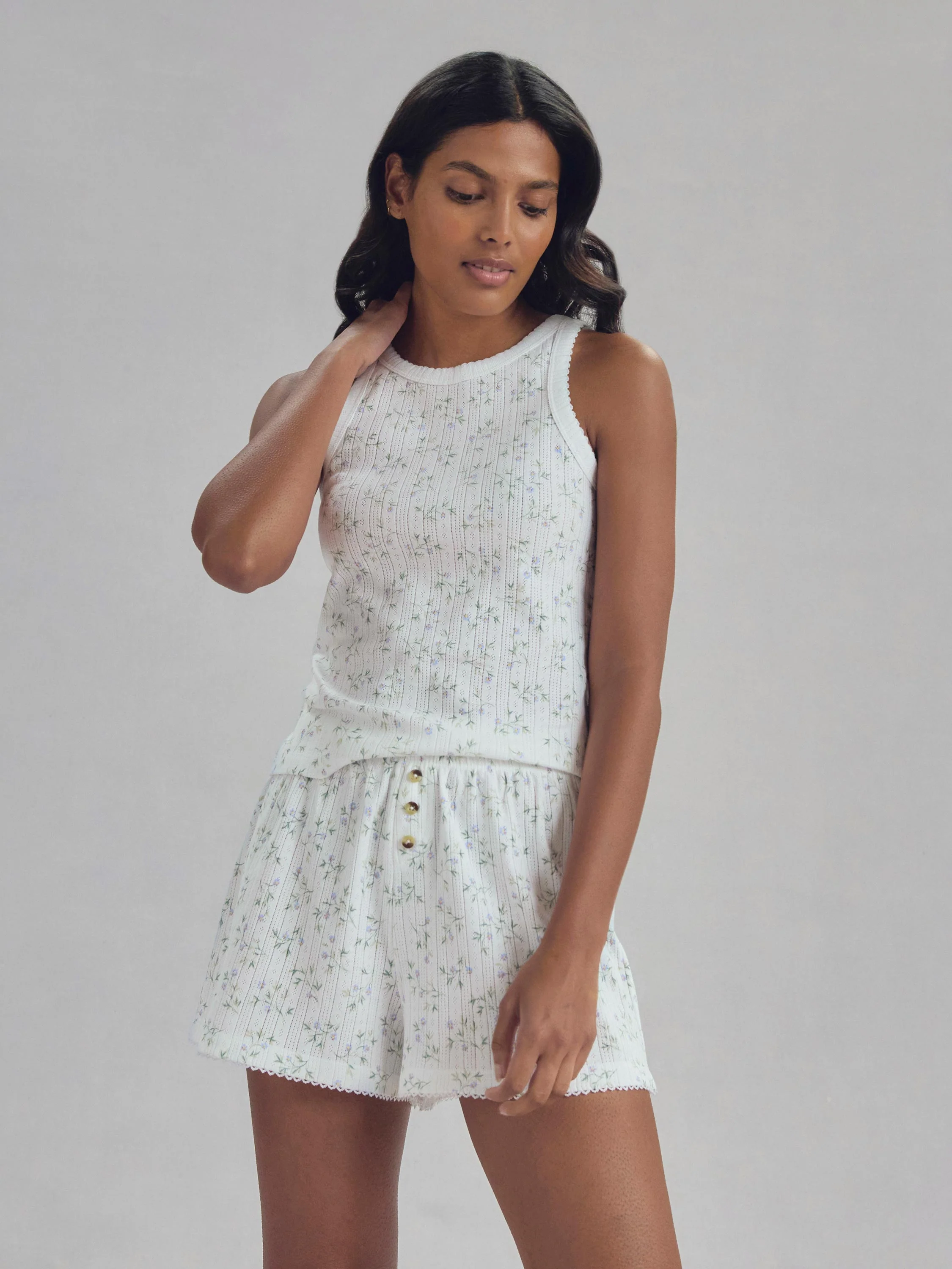 Spring Sprig Pointelle Shorts - Image 3