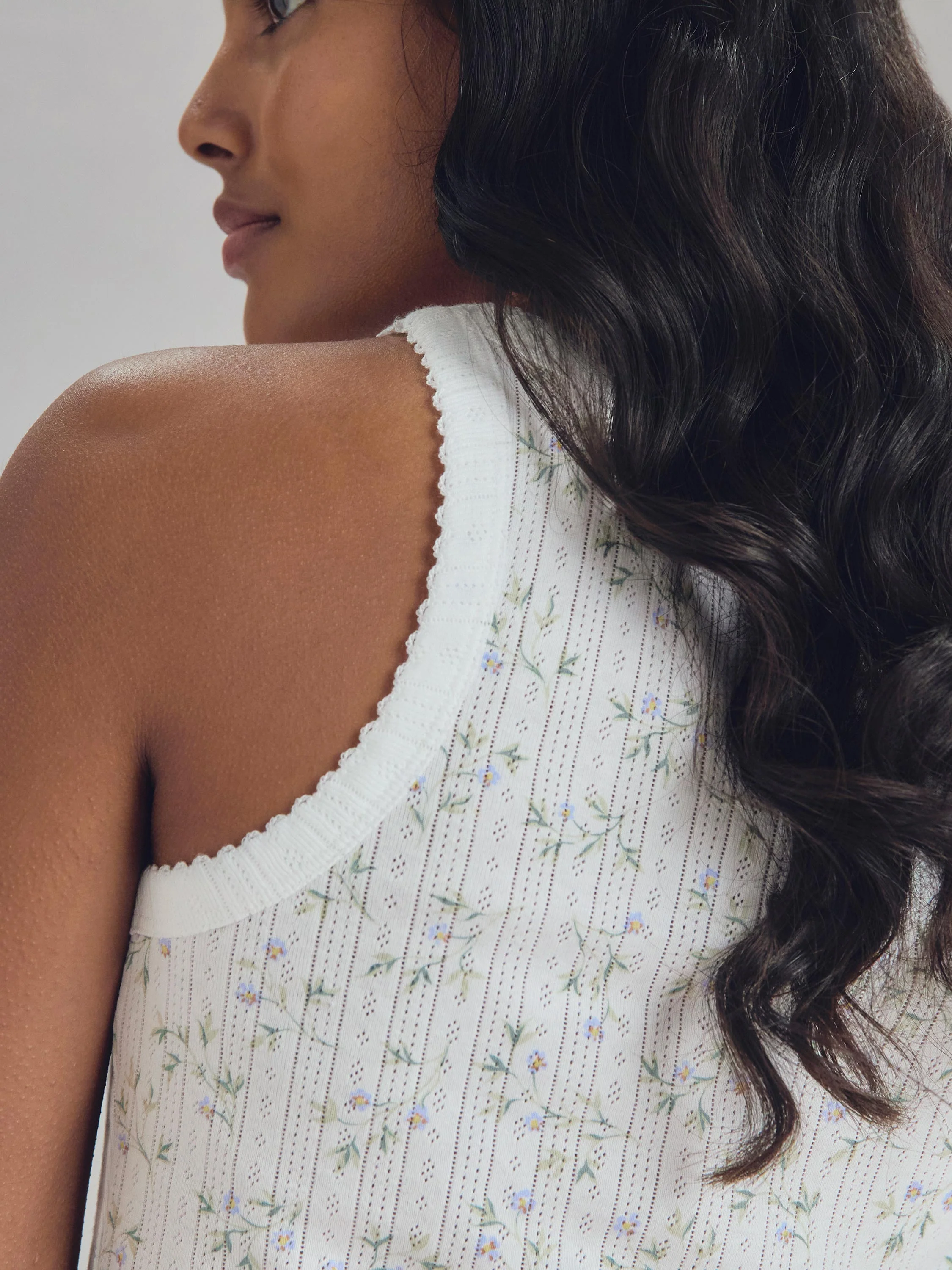 Spring Sprig Pointelle Vest - Image 3