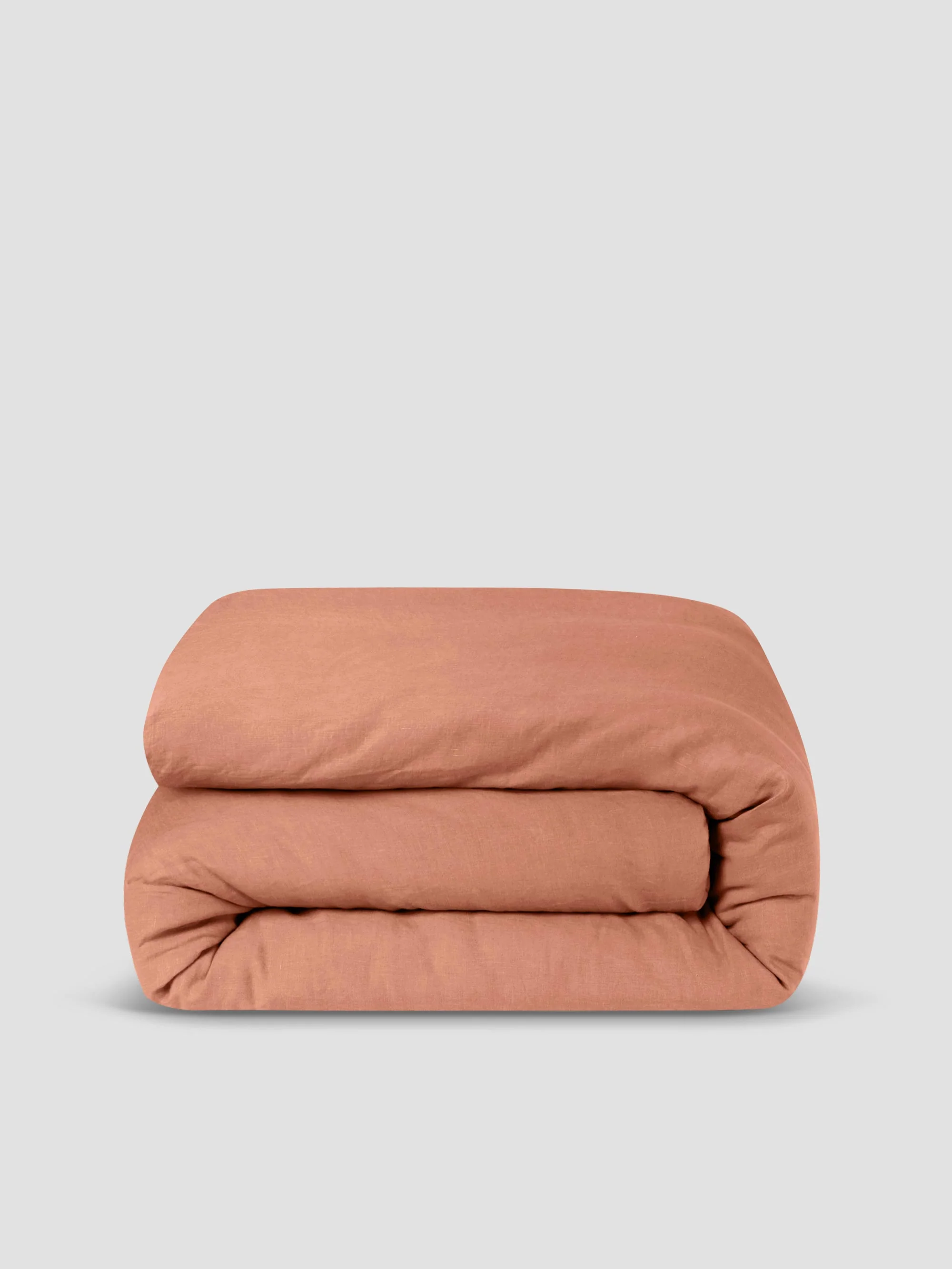 Warm Clay Linen Blend Duvet Cover - Image 3