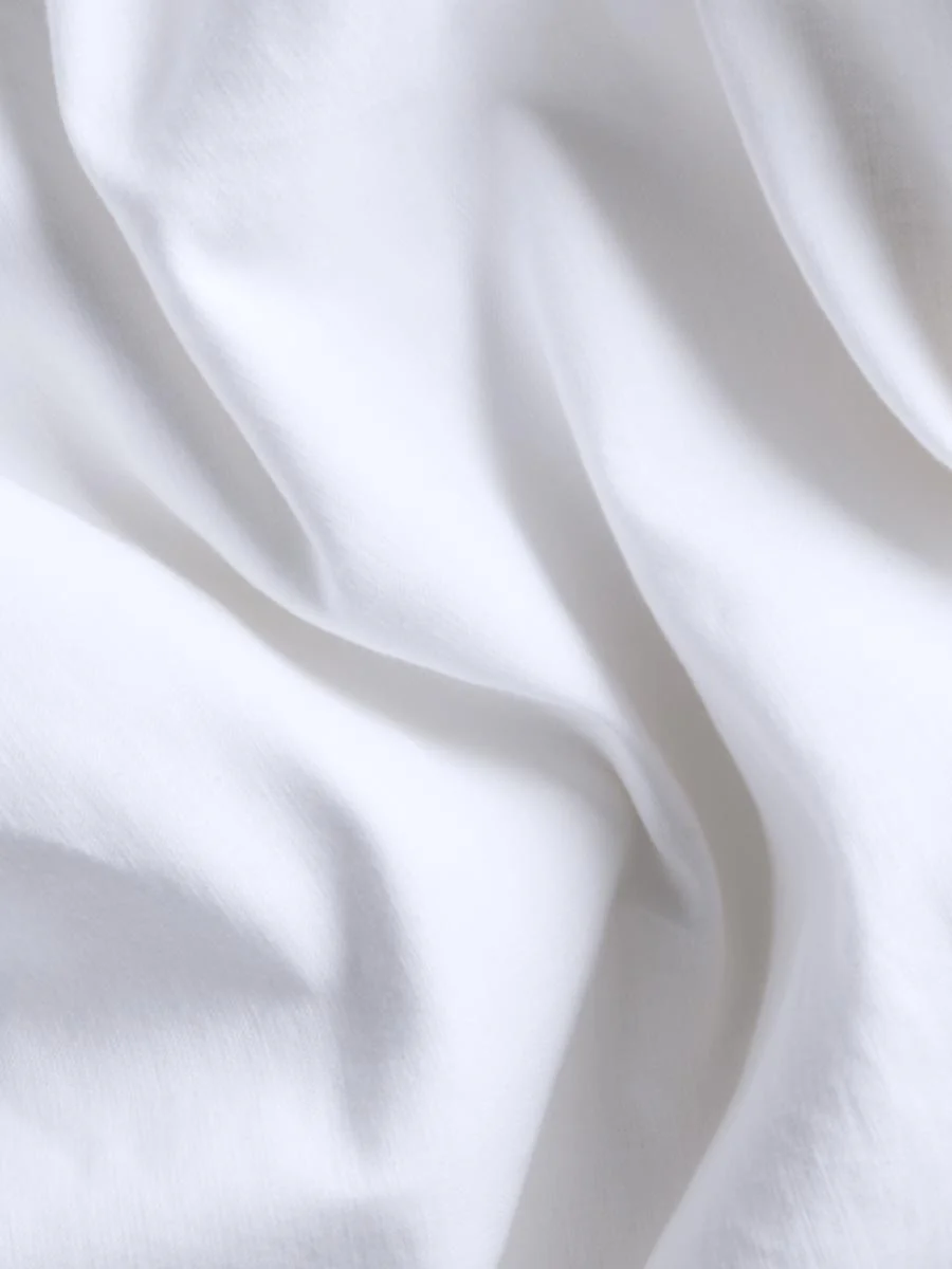 White Linen Blend Curtain (Pair) - Image 3